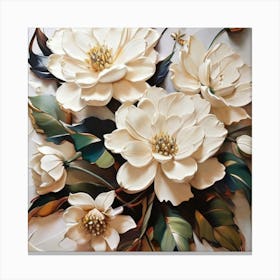 White Flowers Canvas Print