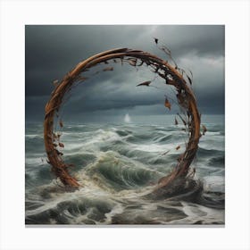 Land-Art, Stormy Sea 1 Canvas Print