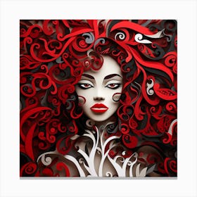 Red Haired Woman 5 Canvas Print