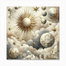 'Sun And Stars' Canvas Print