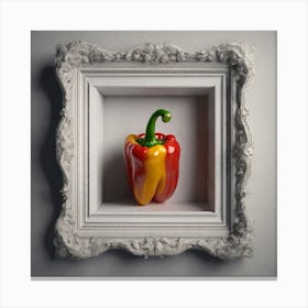 Pepper In A Frame 1 Canvas Print