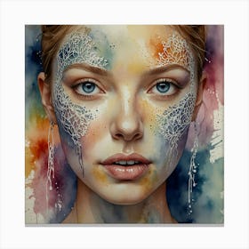 Watercolor Of A Woman 54 Canvas Print