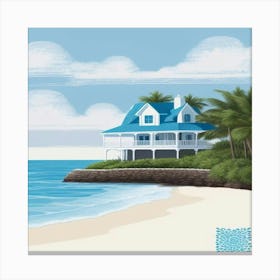 Beach House Art Print (3) Canvas Print