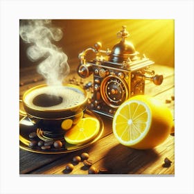 Coffee And Lemons 1 Canvas Print