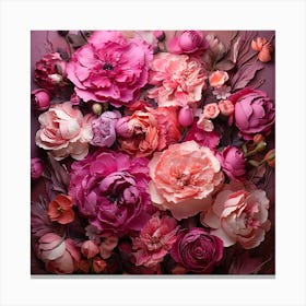 Pink Peonies Canvas Print