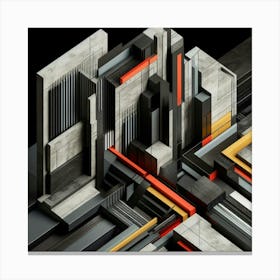 Abstract Cityscape Canvas Print