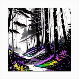 Path In The Woods 7 Canvas Print