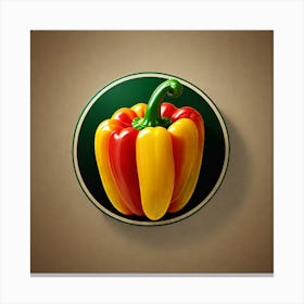 Red And Yellow Pepper 3 Canvas Print