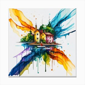 Stunning watercolor landscapes 11 Canvas Print