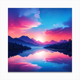 Sunset In The Mountains 4 Canvas Print