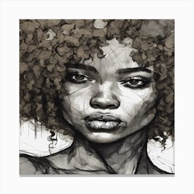 Afro Girl Canvas Print