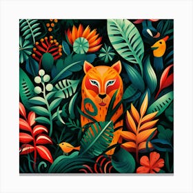 Lion In The Jungle 9 Canvas Print