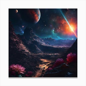 Space Landscape Canvas Print