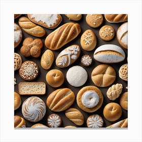 Breads And Pastries Canvas Print