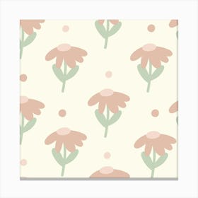 Chamomile flower pattern Canvas Print