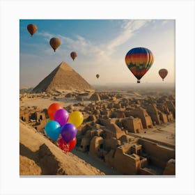 Hot Air Balloons In Egypt 2 Canvas Print