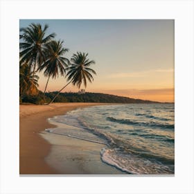 Sunset On The Beach 4 Canvas Print