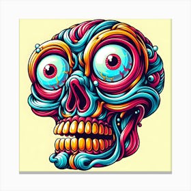 Psychedelic Skull 4 Canvas Print