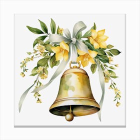 Bell With Flowers 5 Canvas Print