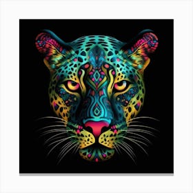 Psychedelic Leopard Leinwandbild