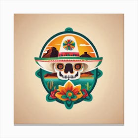 Day Of The Dead Skull 127 Canvas Print
