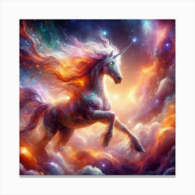 Unicorn In The Sky Canvas Print