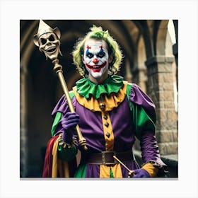 Joker In Costume Canvas Print