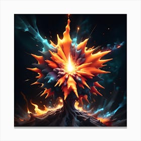 Fire And Flames Canvas Print