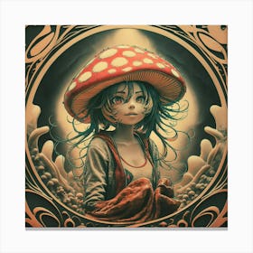 Mushroom Girl Canvas Print