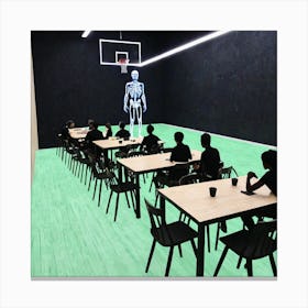 Skeleton Classroom Canvas Print