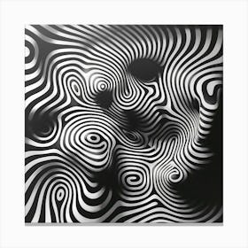 Abstract Black And White Painting Canvas Print