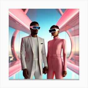 Futuristic Couple 4 Canvas Print