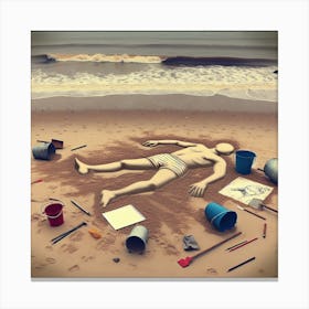 On The Beach Canvas Print