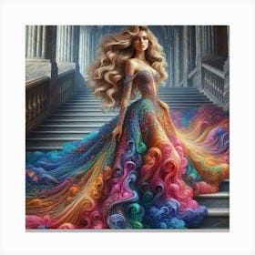 Rainbow Woman Canvas Print