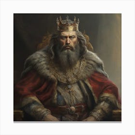 Xl King With Long Beard 0 Canvas Print