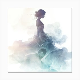 Girl In A Dress 4 Canvas Print