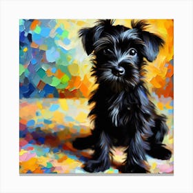 Black puppy 3 Canvas Print