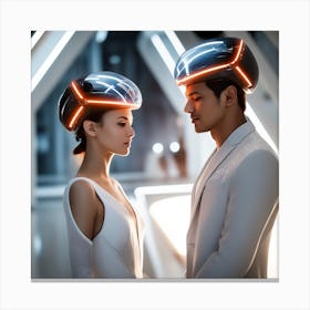 Futuristic Couple 154 Canvas Print