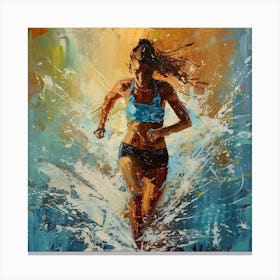 A Free Running Oil Painting Illustration 1719335807 1 Canvas Print