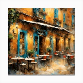 Cafe In Paris Canvas Print