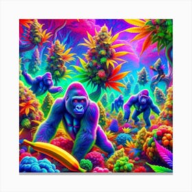 Psychedelic Ape Bud Canvas Print