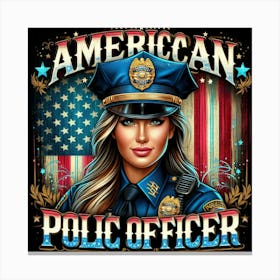 American Police Officer 1 Canvas Print