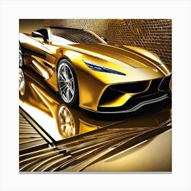 Gold Sports Car 18 Canvas Print