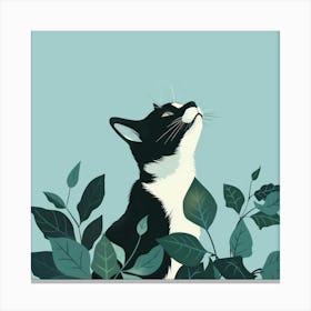 Cat In The Leaves 3 Canvas Print