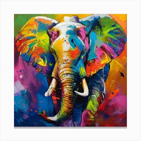 Colorful Elephant 8 Canvas Print