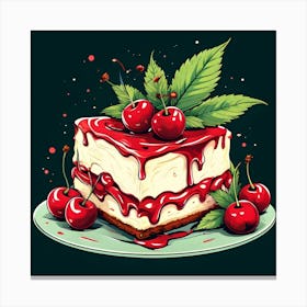 Cherry Cheesecake Canvas Print
