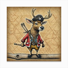 Pirate Deer 5 Canvas Print