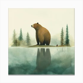 Bear In The Woods Canvas Print