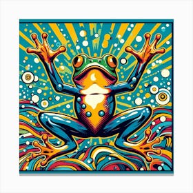 Frog In Space Canvas Print