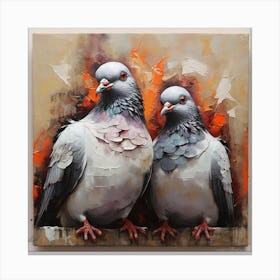 Pigeons 1 Canvas Print